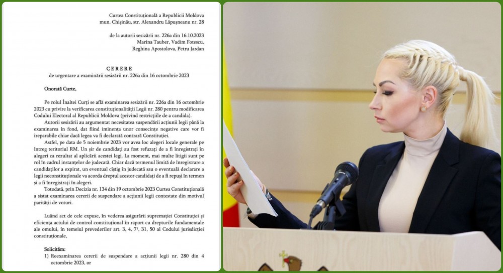 DOC // Tauber susține că modificările făcute de PAS la Codul electoral „încalcă principiul constituțional al suveranității poporului și dreptului fundamental de a fi ales”